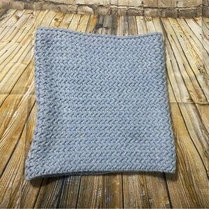 Gap Light Blue Wool Blend Zig Zag Neck Funnel Warmer
